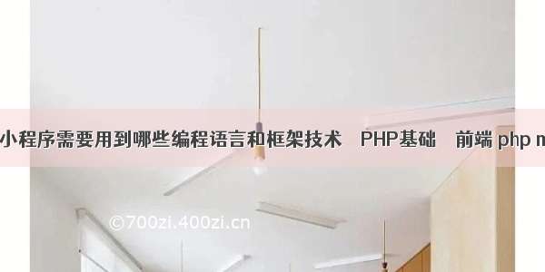 开发一个小程序需要用到哪些编程语言和框架技术 – PHP基础 – 前端 php mail库包