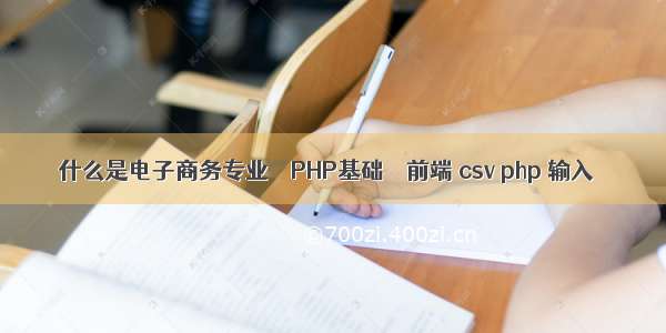 什么是电子商务专业 – PHP基础 – 前端 csv php 输入