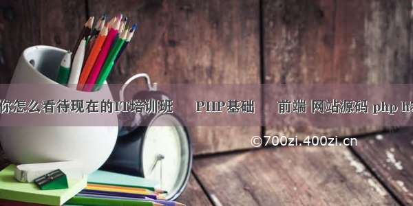 你怎么看待现在的IT培训班 – PHP基础 – 前端 网站源码 php h5