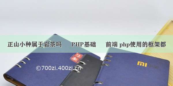 正山小种属于岩茶吗 – PHP基础 – 前端 php使用的框架都