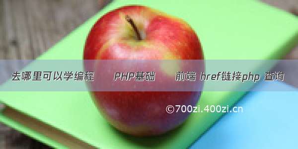 去哪里可以学编程 – PHP基础 – 前端 href链接php 查询