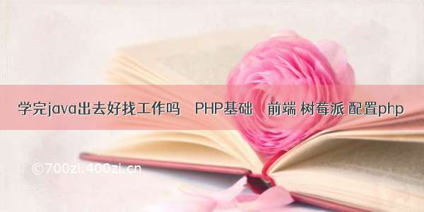 学完java出去好找工作吗 – PHP基础 – 前端 树莓派 配置php