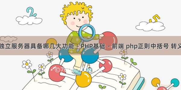 独立服务器具备哪几大功能 – PHP基础 – 前端 php正则中括号 转义