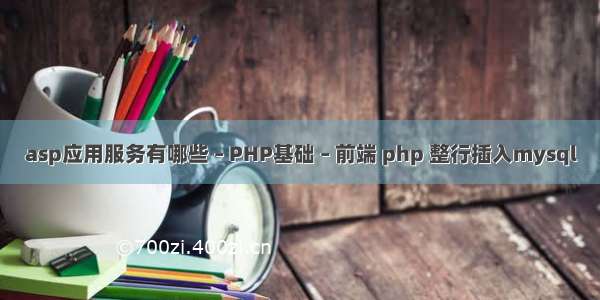 asp应用服务有哪些 – PHP基础 – 前端 php 整行插入mysql