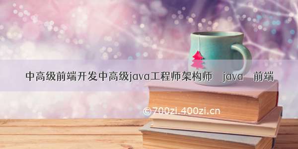 中高级前端开发中高级java工程师架构师 – java – 前端