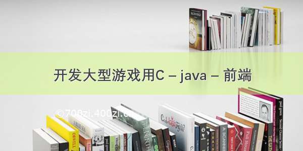 开发大型游戏用C – java – 前端