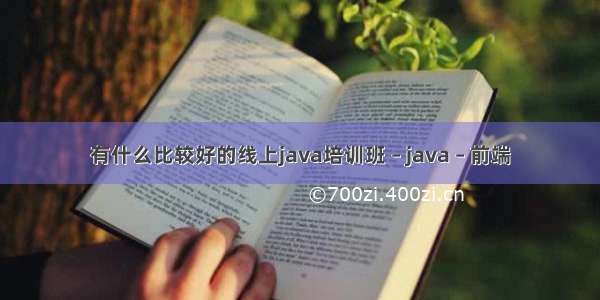 有什么比较好的线上java培训班 – java – 前端