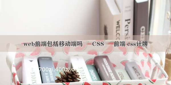 web前端包括移动端吗 – CSS – 前端 css计牌