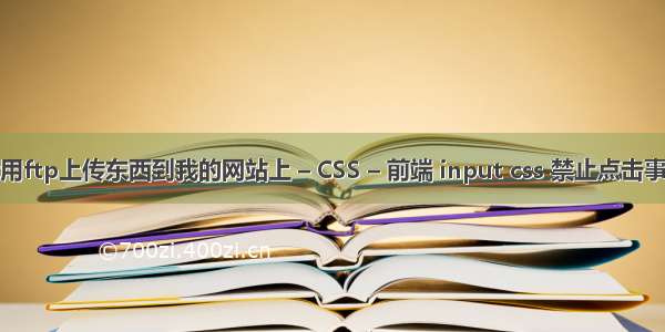 我用ftp上传东西到我的网站上 – CSS – 前端 input css 禁止点击事件