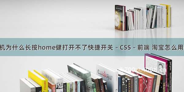 vivo手机为什么长按home健打开不了快捷开关 – CSS – 前端 淘宝怎么用css代码