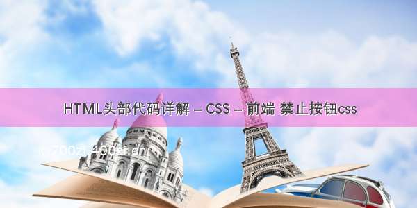 HTML头部代码详解 – CSS – 前端 禁止按钮css