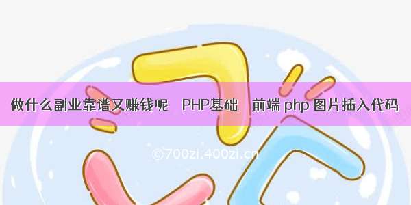 做什么副业靠谱又赚钱呢 – PHP基础 – 前端 php 图片插入代码