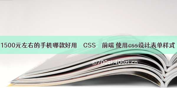 1500元左右的手机哪款好用 – CSS – 前端 使用css设计表单样式