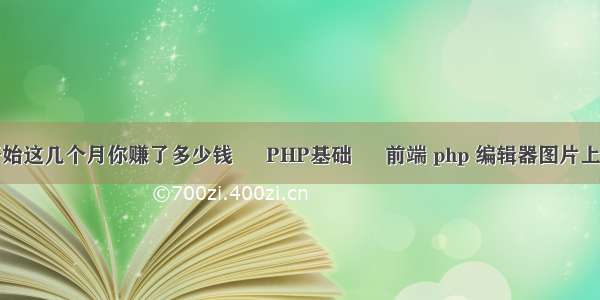 疫情开始这几个月你赚了多少钱 – PHP基础 – 前端 php 编辑器图片上传路径