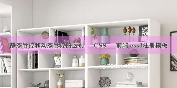 静态管控和动态管控的区别 – CSS – 前端 css3注册模板