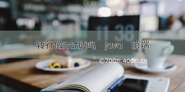 转行做it合适吗 – java – 前端