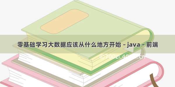 零基础学习大数据应该从什么地方开始 – java – 前端