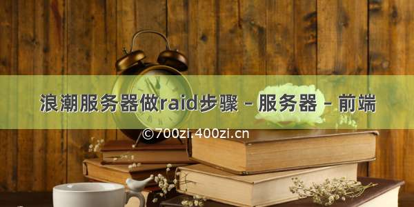 浪潮服务器做raid步骤 – 服务器 – 前端