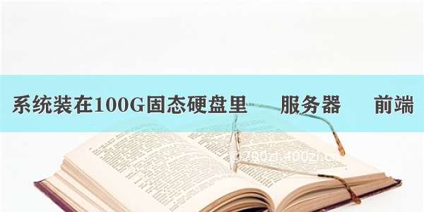 系统装在100G固态硬盘里 – 服务器 – 前端