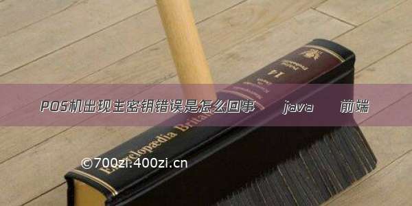 POS机出现主密钥错误是怎么回事 – java – 前端