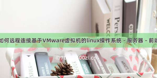 如何远程连接基于VMware虚拟机的linux操作系统 – 服务器 – 前端