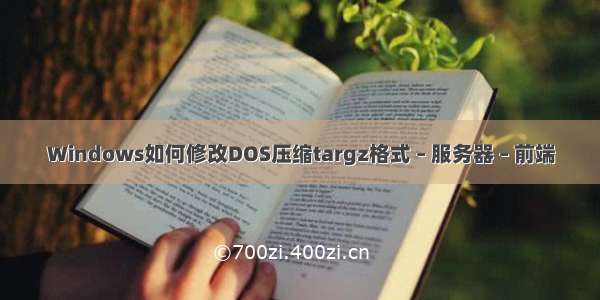 Windows如何修改DOS压缩targz格式 – 服务器 – 前端