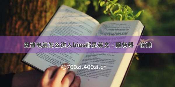 惠普电脑怎么进入bios都是英文 – 服务器 – 前端