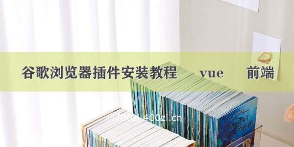 谷歌浏览器插件安装教程 – vue – 前端