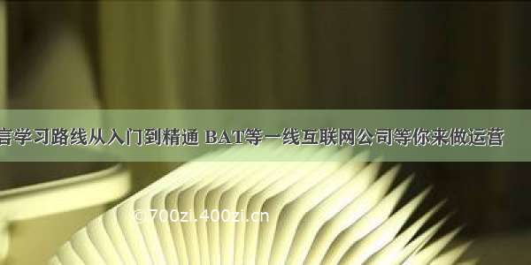 C语言学习路线从入门到精通 BAT等一线互联网公司等你来做运营 – 网络