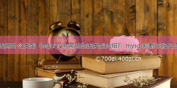 MySQL中图用什么类型（MySQL中常用的图类型介绍） mysql判断字段是否存在 函数