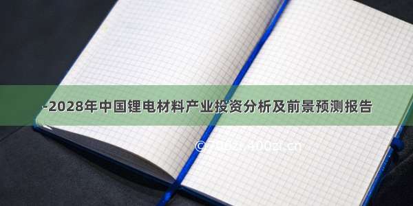 -2028年中国锂电材料产业投资分析及前景预测报告