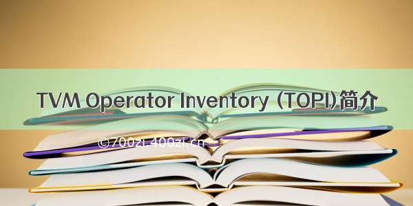 TVM Operator Inventory (TOPI)简介