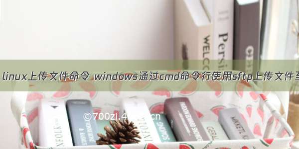 window linux上传文件命令 windows通过cmd命令行使用sftp上传文件至linux