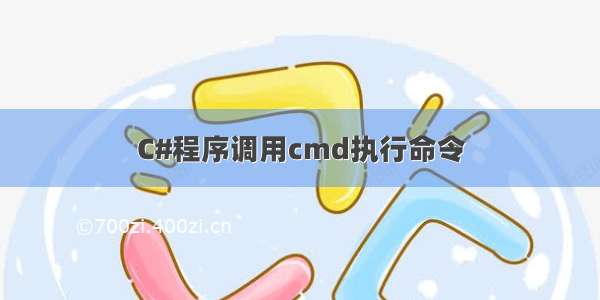 C#程序调用cmd执行命令