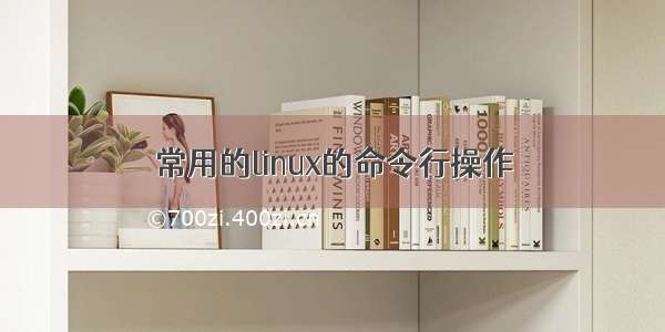 常用的linux的命令行操作