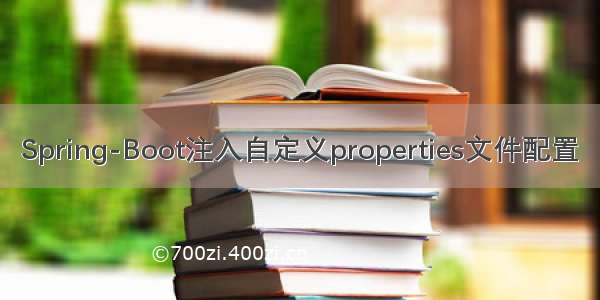 Spring-Boot注入自定义properties文件配置