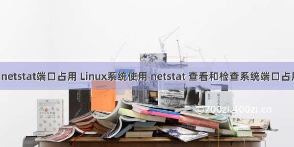 linux netstat端口占用 Linux系统使用 netstat 查看和检查系统端口占用情况