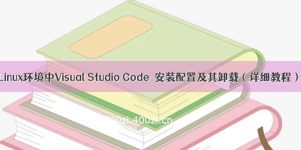 Linux环境中Visual Studio Code  安装配置及其卸载（详细教程）