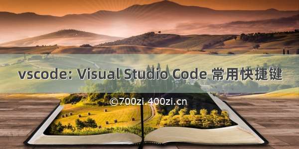 vscode: Visual Studio Code 常用快捷键