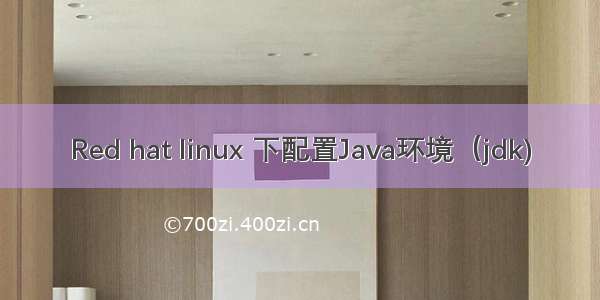 Red hat linux 下配置Java环境（jdk)