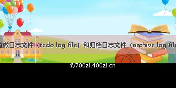 重做日志文件（redo log file）和归档日志文件（archive log file）