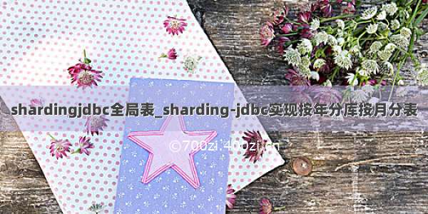 shardingjdbc全局表_sharding-jdbc实现按年分库按月分表