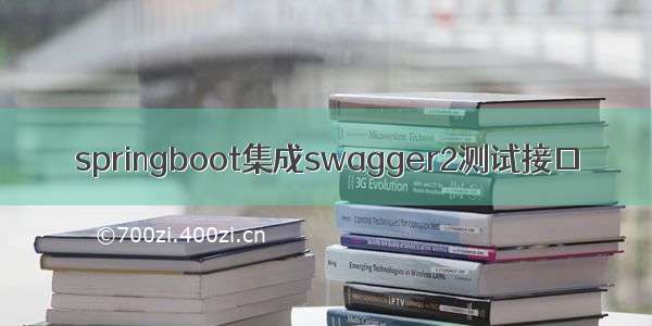 springboot集成swagger2测试接口