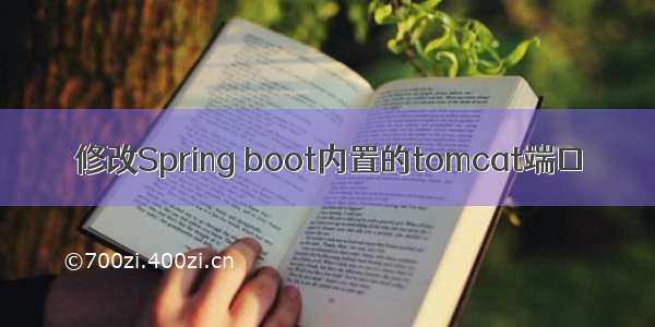 修改Spring boot内置的tomcat端口