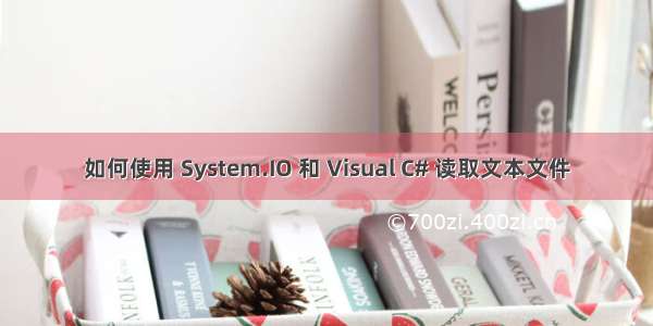 如何使用 System.IO 和 Visual C# 读取文本文件