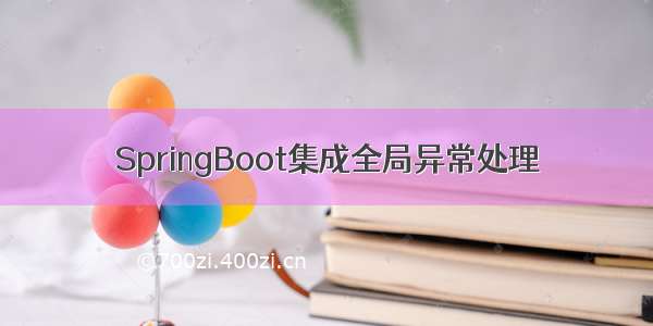 SpringBoot集成全局异常处理