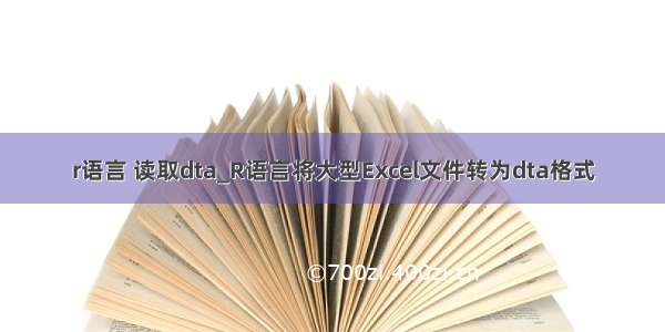 r语言 读取dta_R语言将大型Excel文件转为dta格式