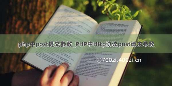 php中post提交参数_PHP中Http协议post请求参数