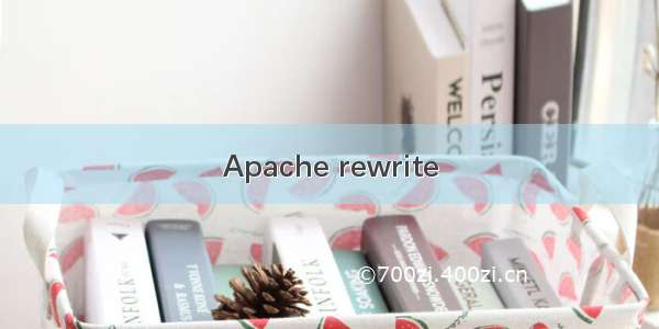 Apache rewrite