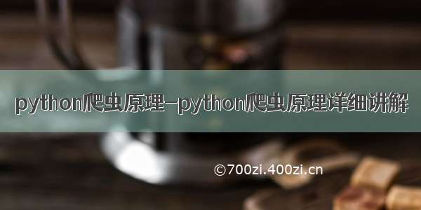 python爬虫原理-python爬虫原理详细讲解